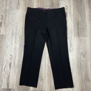Alberto Ceramica Pants Mens 42x30*‎ Black Modern Fit Straight Pockets Structure